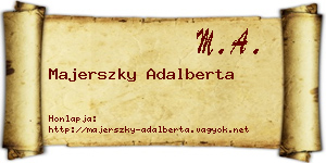 Majerszky Adalberta névjegykártya